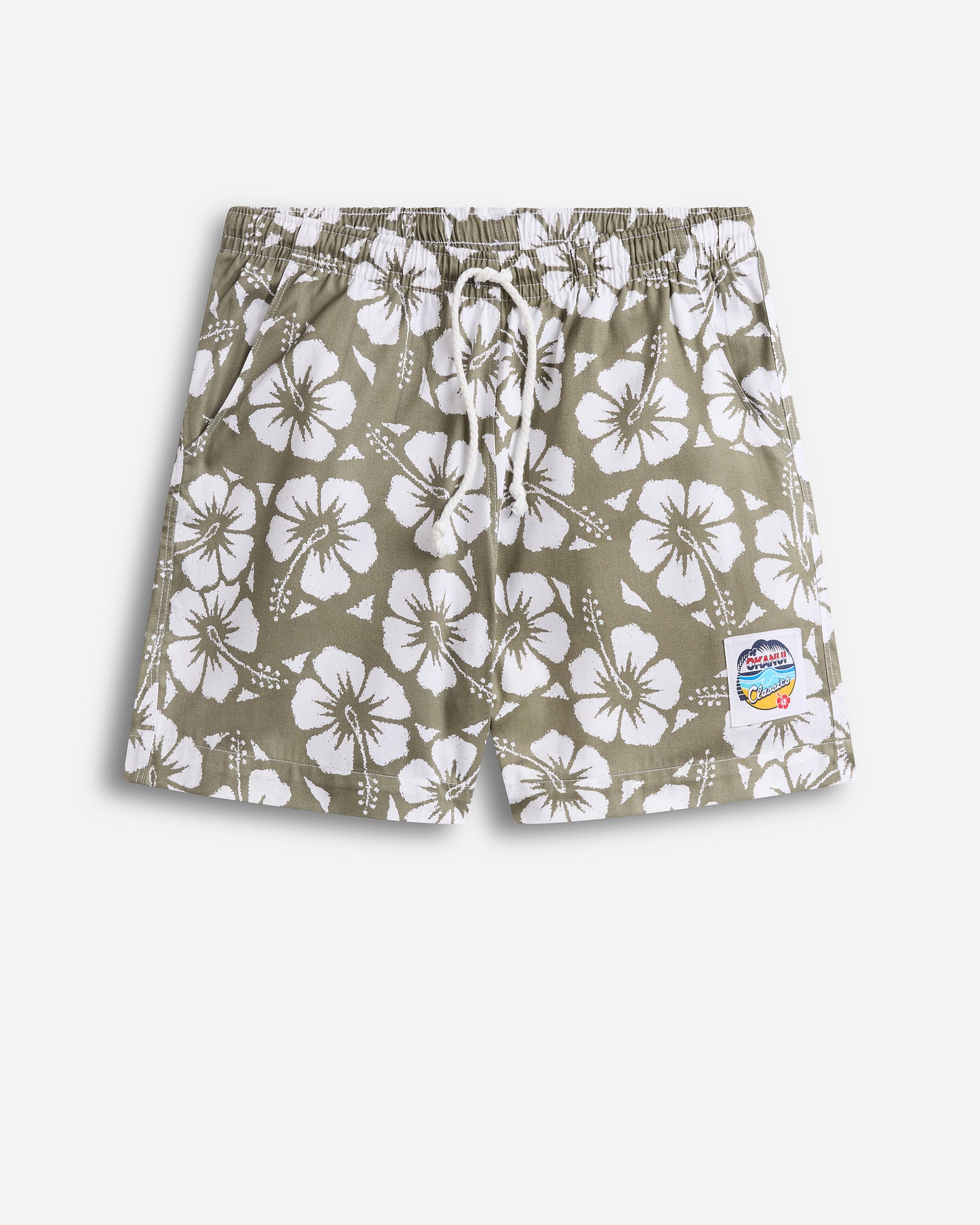 Mens - Classic Short Shorts - Hibiscus Olive