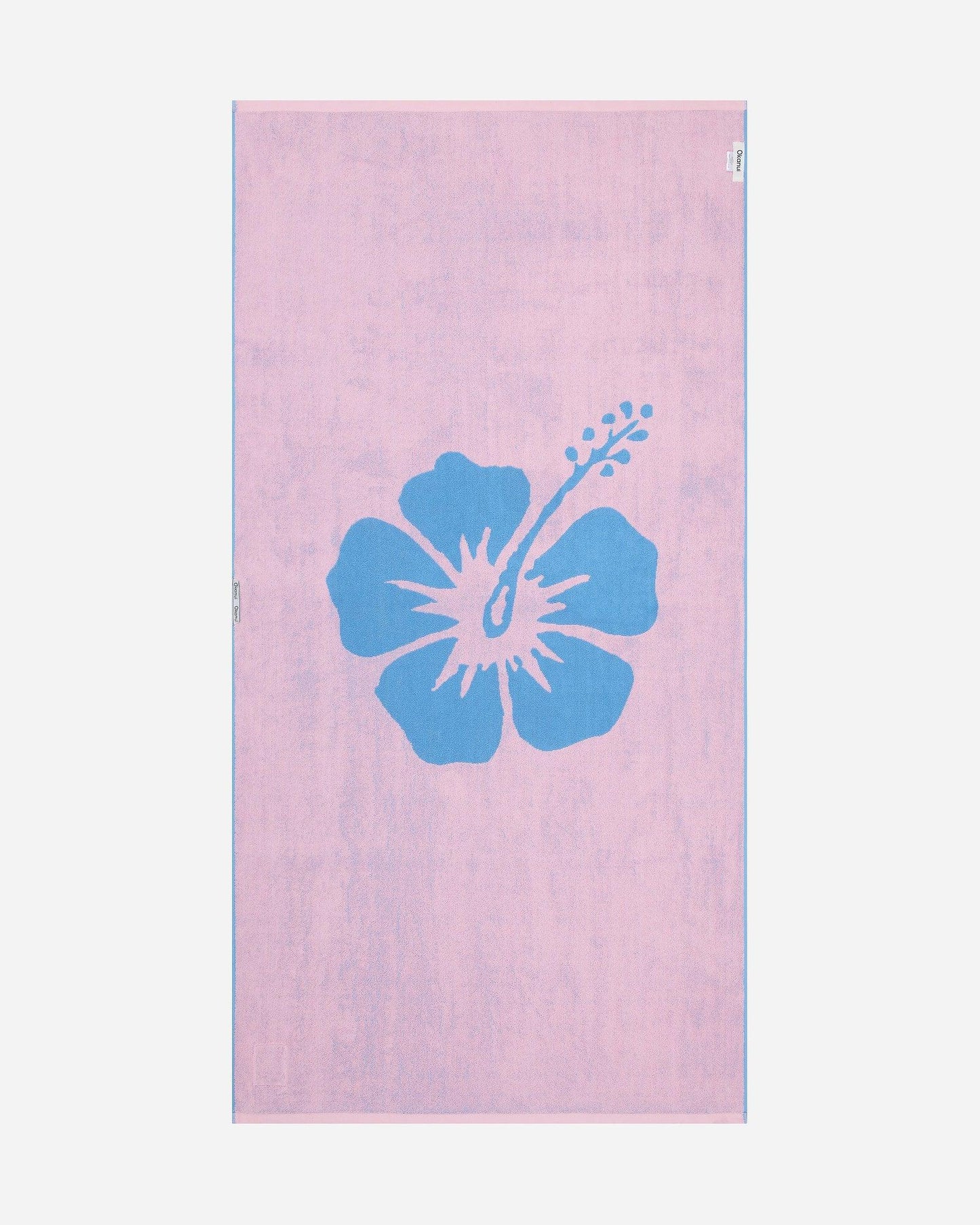 Hibiscus Beach Towel - Azure Pale Pink