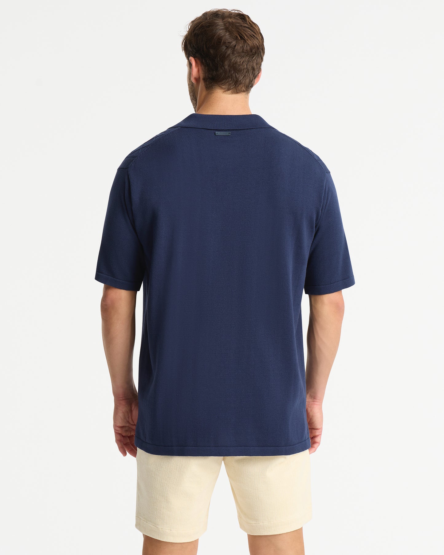 Mens - Hamptons Knit SS Shirt - Navy
