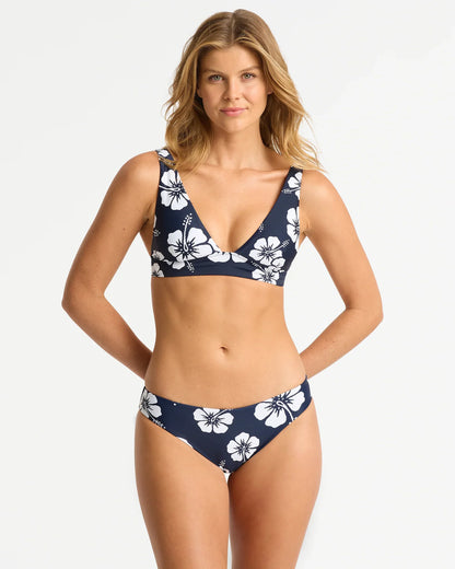 Regular Bikini Brief - Hibiscus Navy