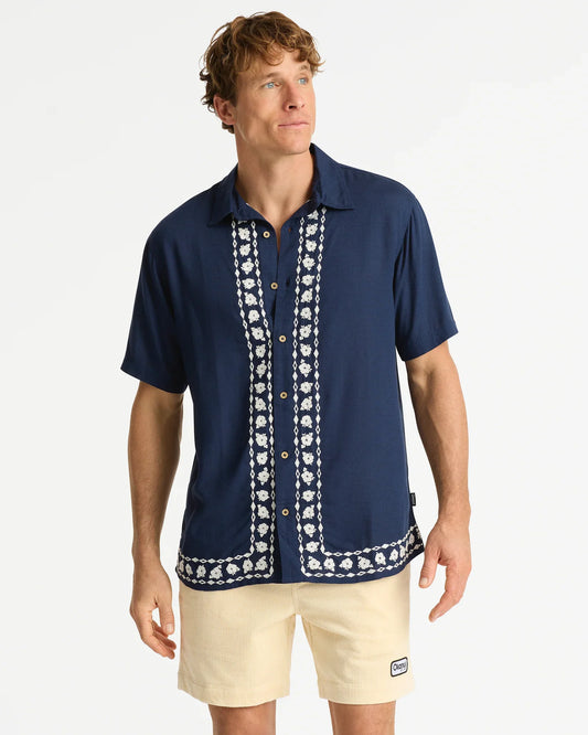 Beach Club Shirt - Dion Navy White