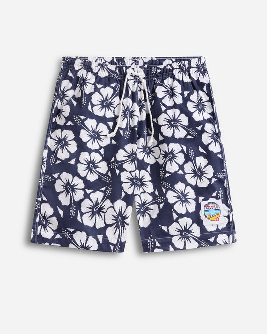 Mens - Classic Shorts - Hibiscus Navy