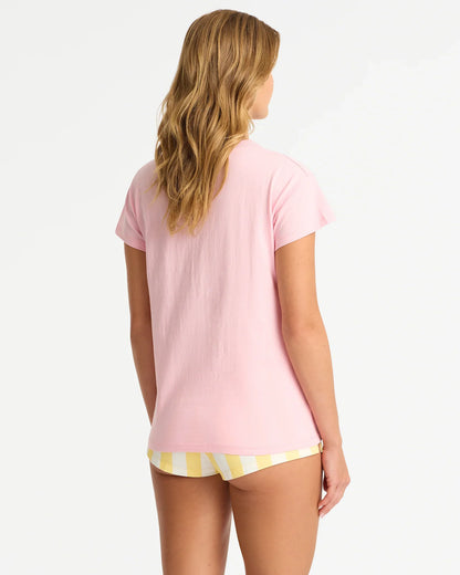 Womens Checkmate Relaxed T'Shirt - Pale Pink