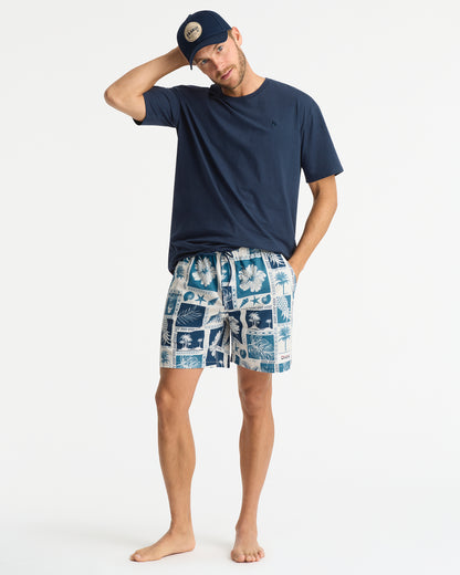 Mens - Stretch Swim Short - Gallery Swim Short - Navy White