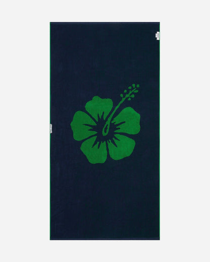 Hibiscus Beach Towel - Emerald Navy