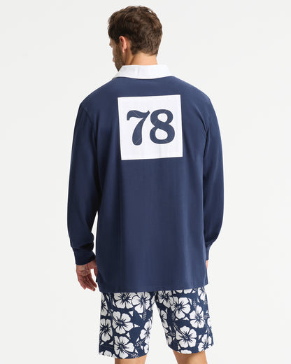 Unisex Heritage Rugby Polo - Navy