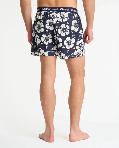 Mens Classic Boxer Short - Hibiscus Navy