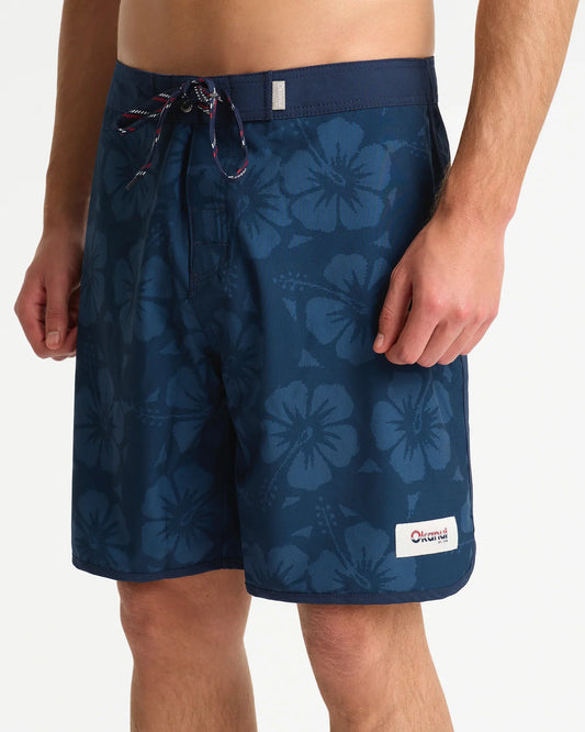 Tonal Boardrider - Hibiscus Tonal Navy