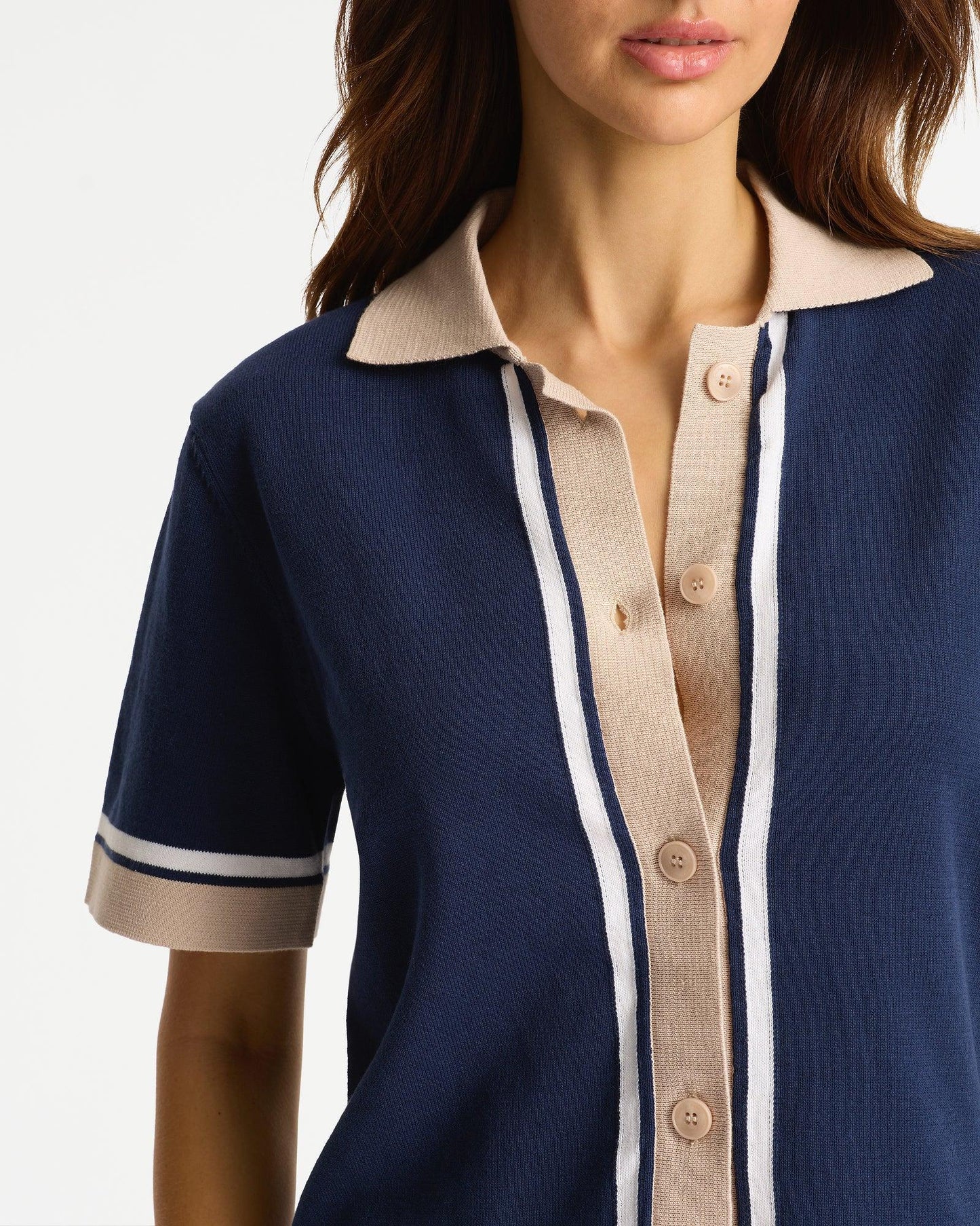 Her Hastings Knit Top - Navy