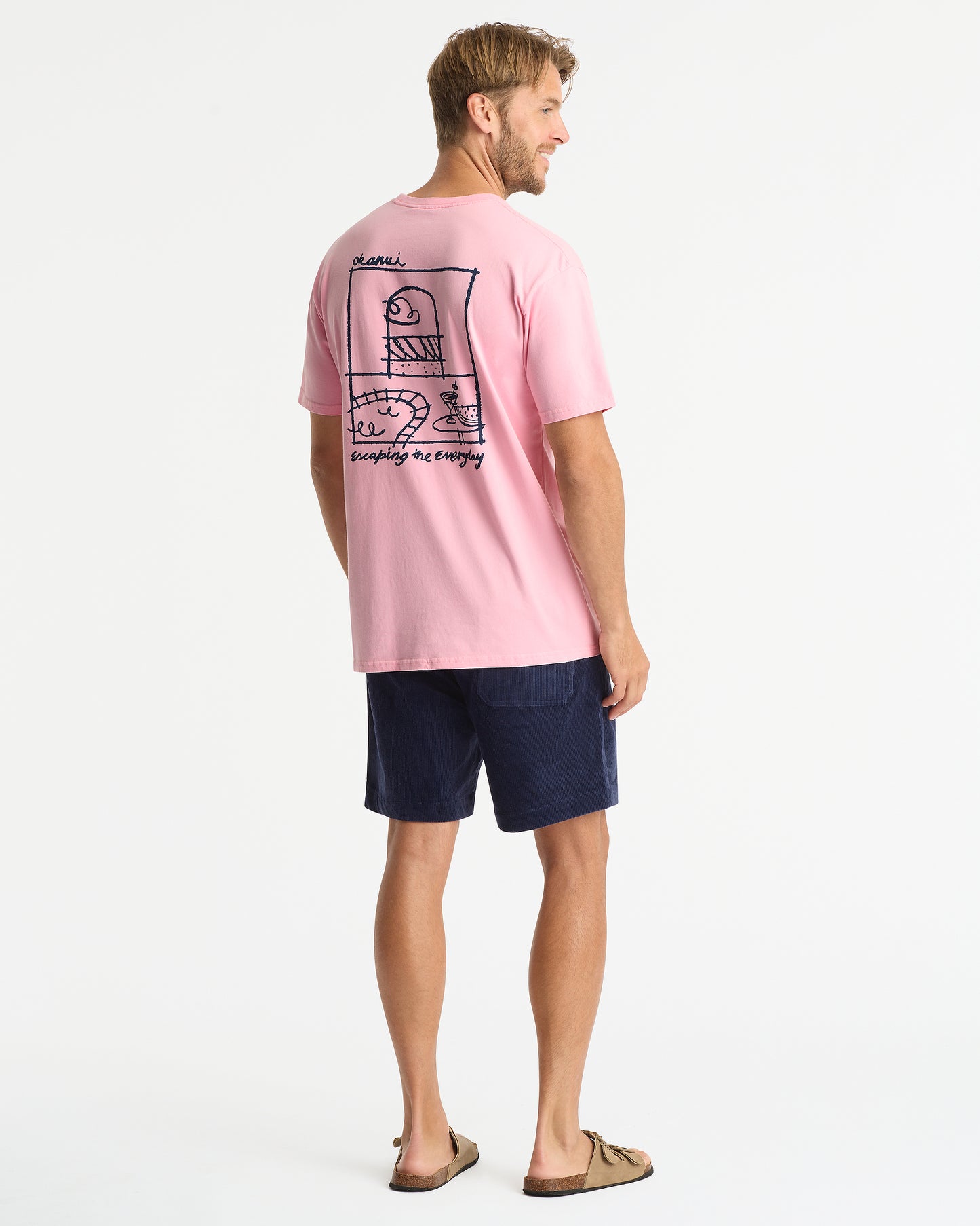 Mens - T-Shirt - Soleil Tee - Washed Pink