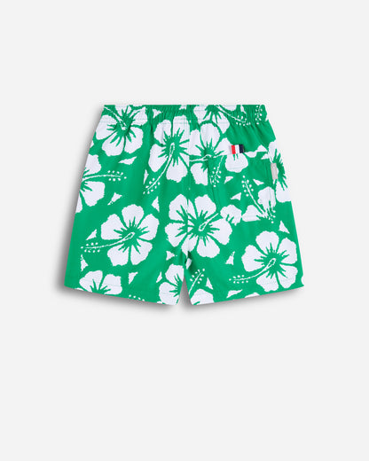 Boys - Swim Short - Hibiscus Emerald