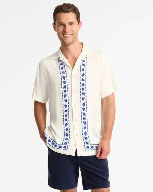 Beach Club Shirt - Dion White Indigo
