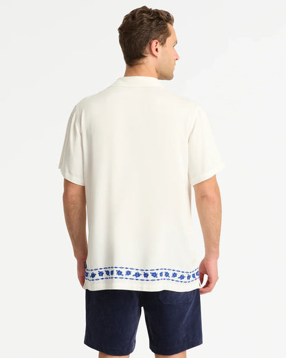 Beach Club Shirt - Dion White Indigo