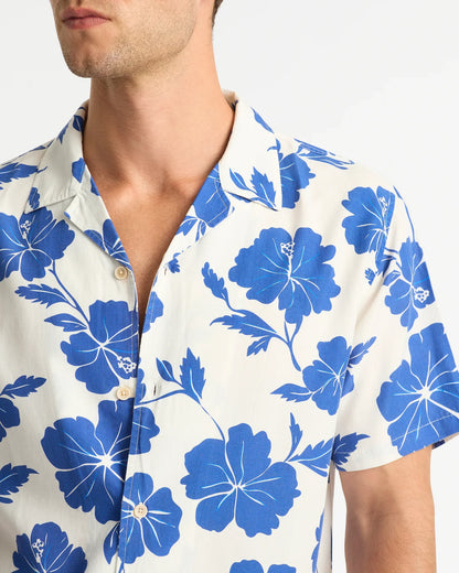 Aloha Shirt - Dalton White Indigo