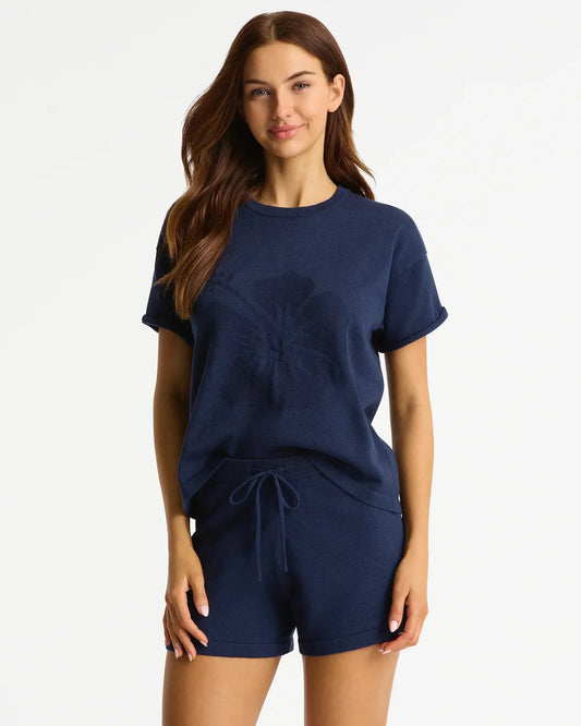 Lennox Knit Top - Navy