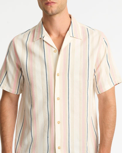 River Stripe Shirt - Natural Pink Stripe