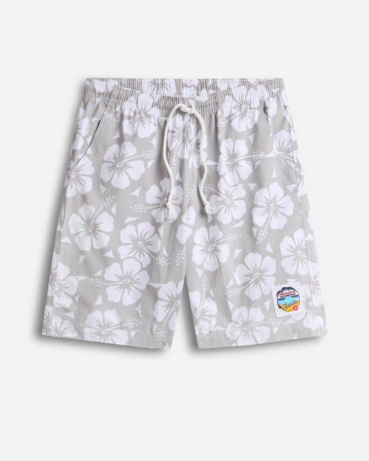 Mens - Classic Shorts - Hibiscus Cool Grey