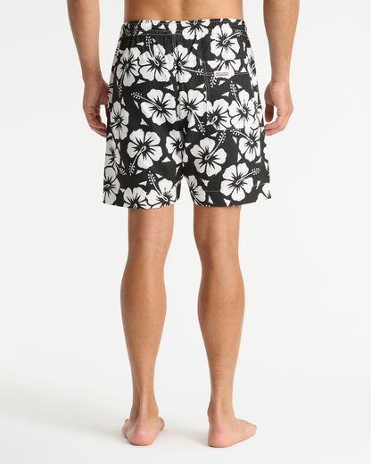 Mens - Classic Short Shorts - Hibiscus Black