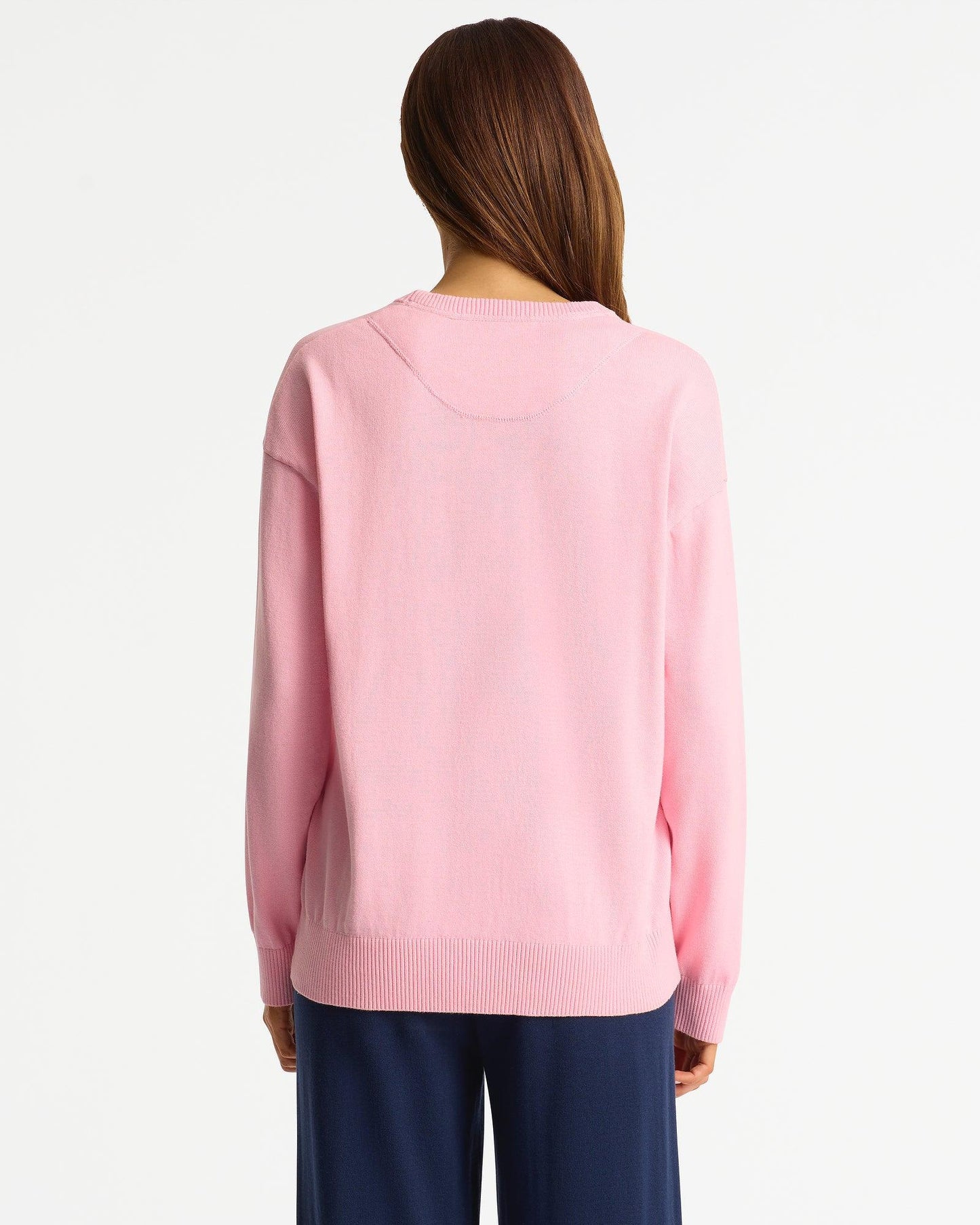 Common Knit Sweater  - Pink White