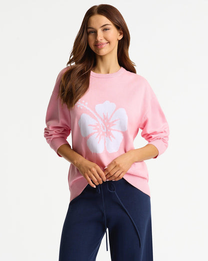 Common Knit Sweater  - Pink White