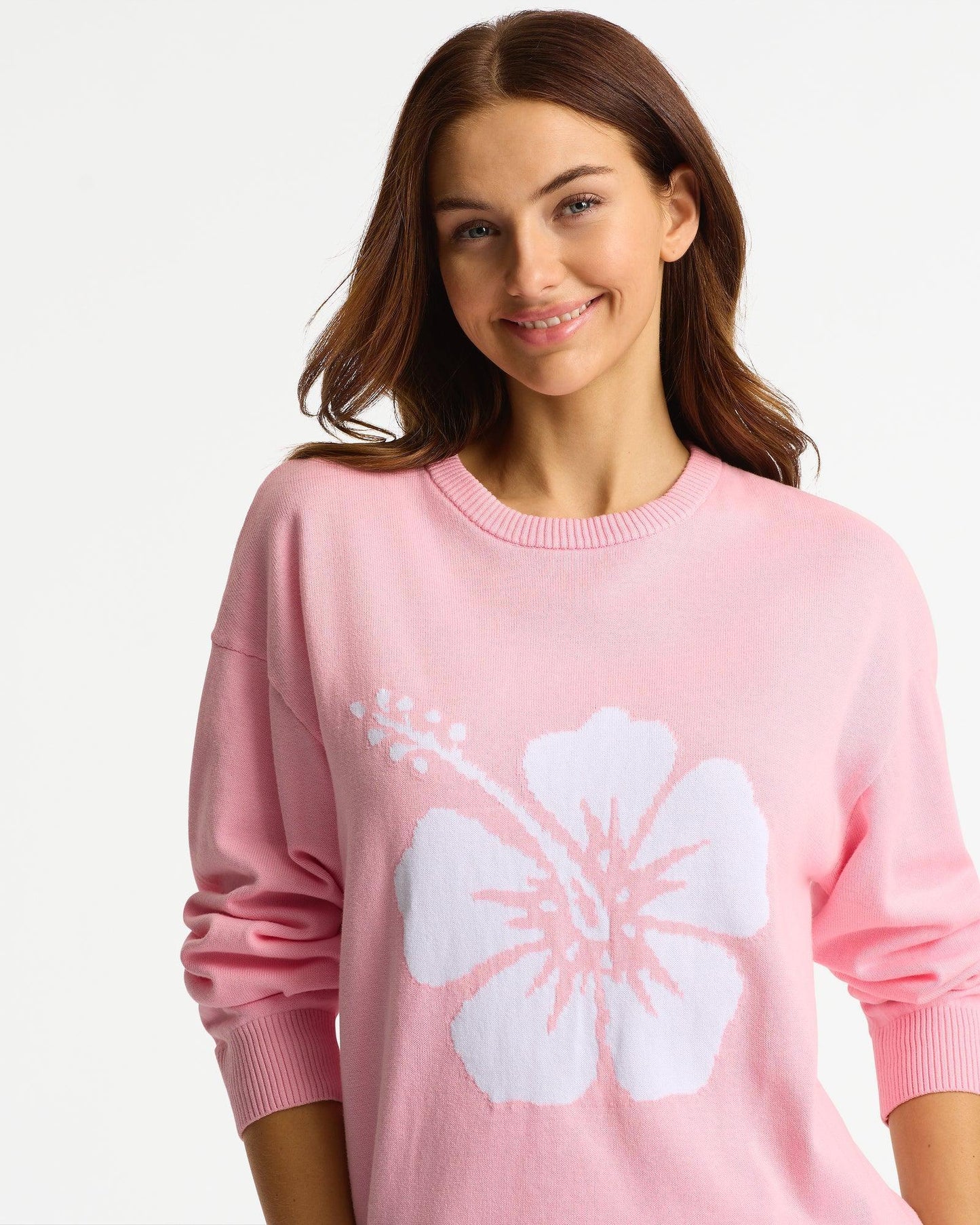Common Knit Sweater  - Pink White