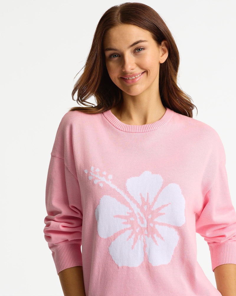 Common Knit Sweater  - Pink White