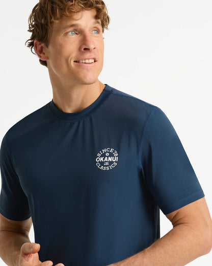 Mens Ikon Short Sleeve Rashie - Navy