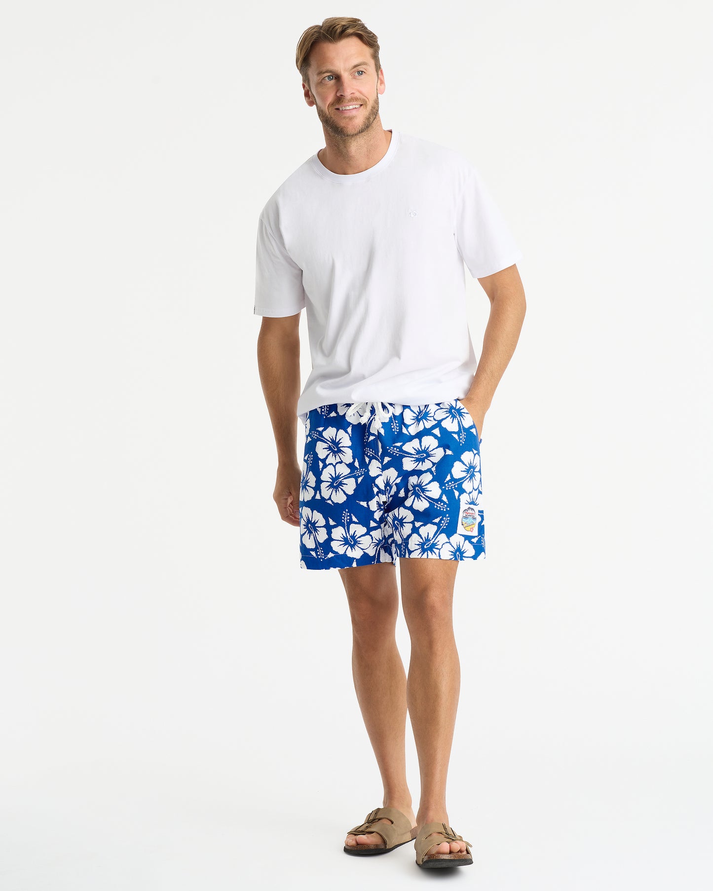 Mens - Classic Short Shorts - Hibiscus Blue