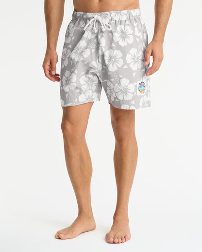 Mens - Classic Short Shorts - Hibiscus Cool Grey