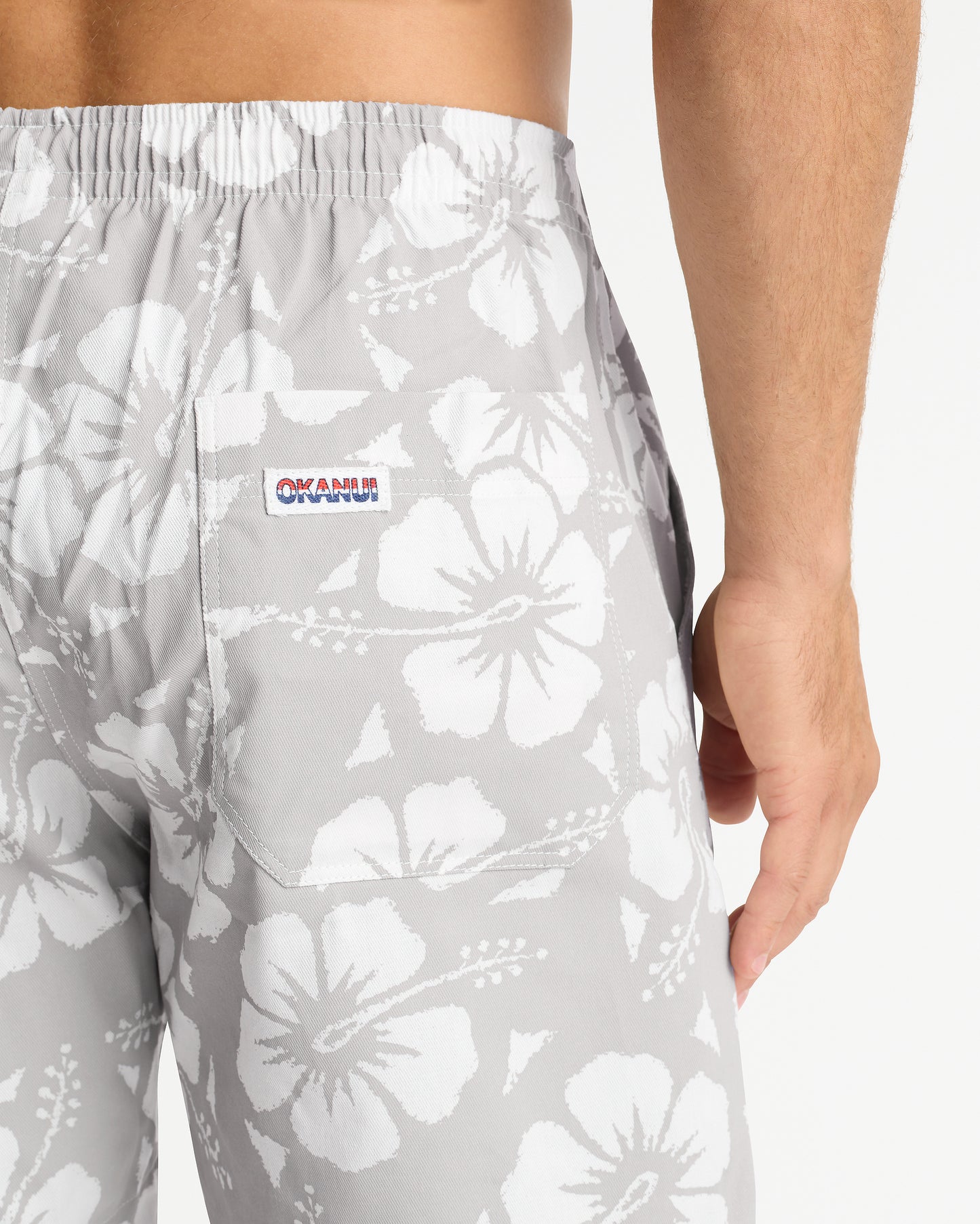 Mens - Classic Short Shorts - Hibiscus Cool Grey