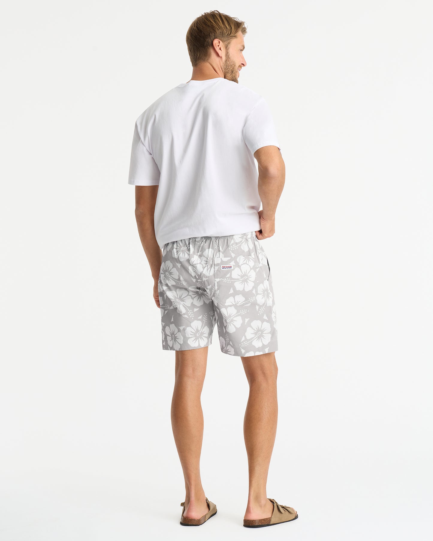 Mens - Classic Short Shorts - Hibiscus Cool Grey