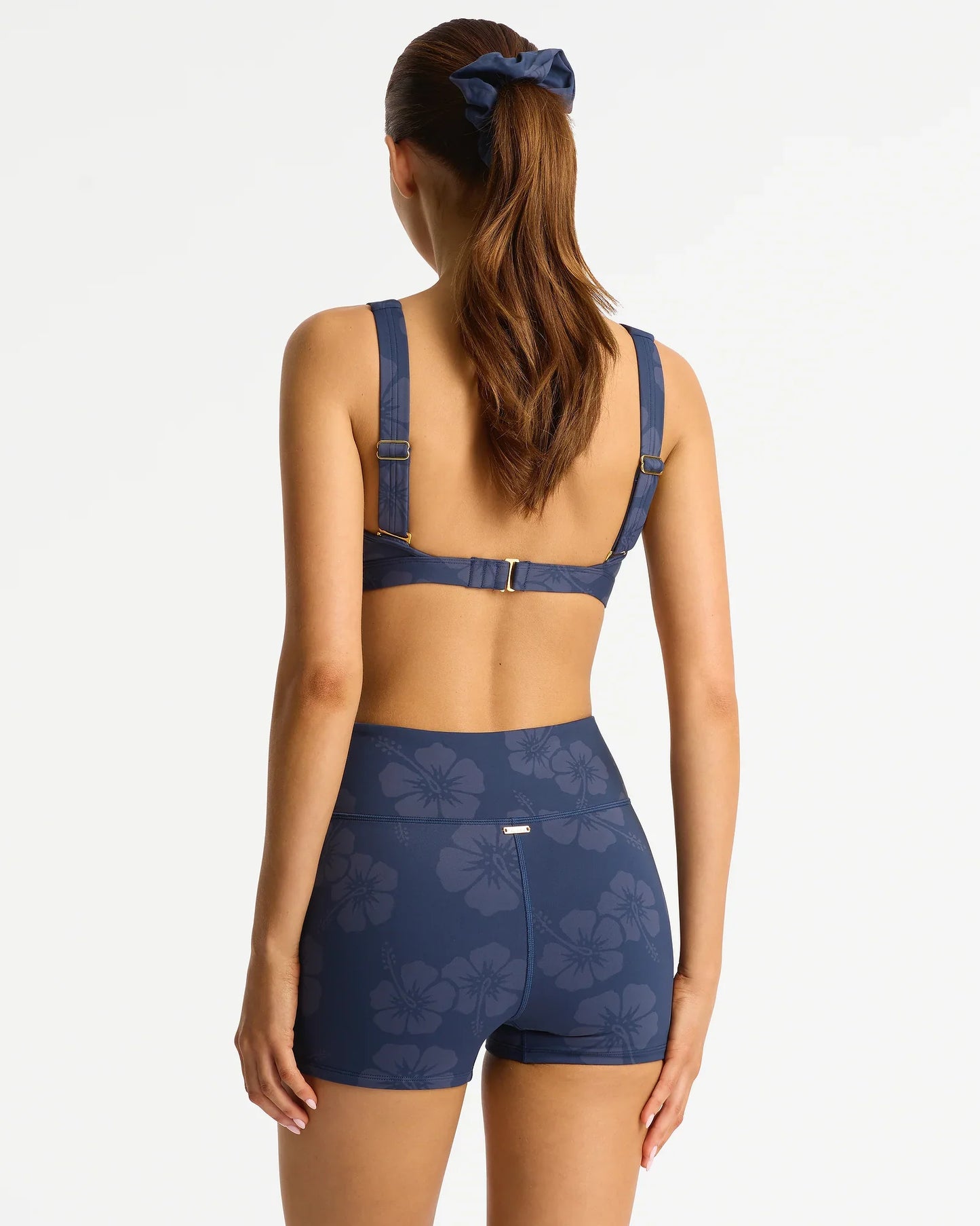 Active Swim Short - Tonal Hibiscus Navy