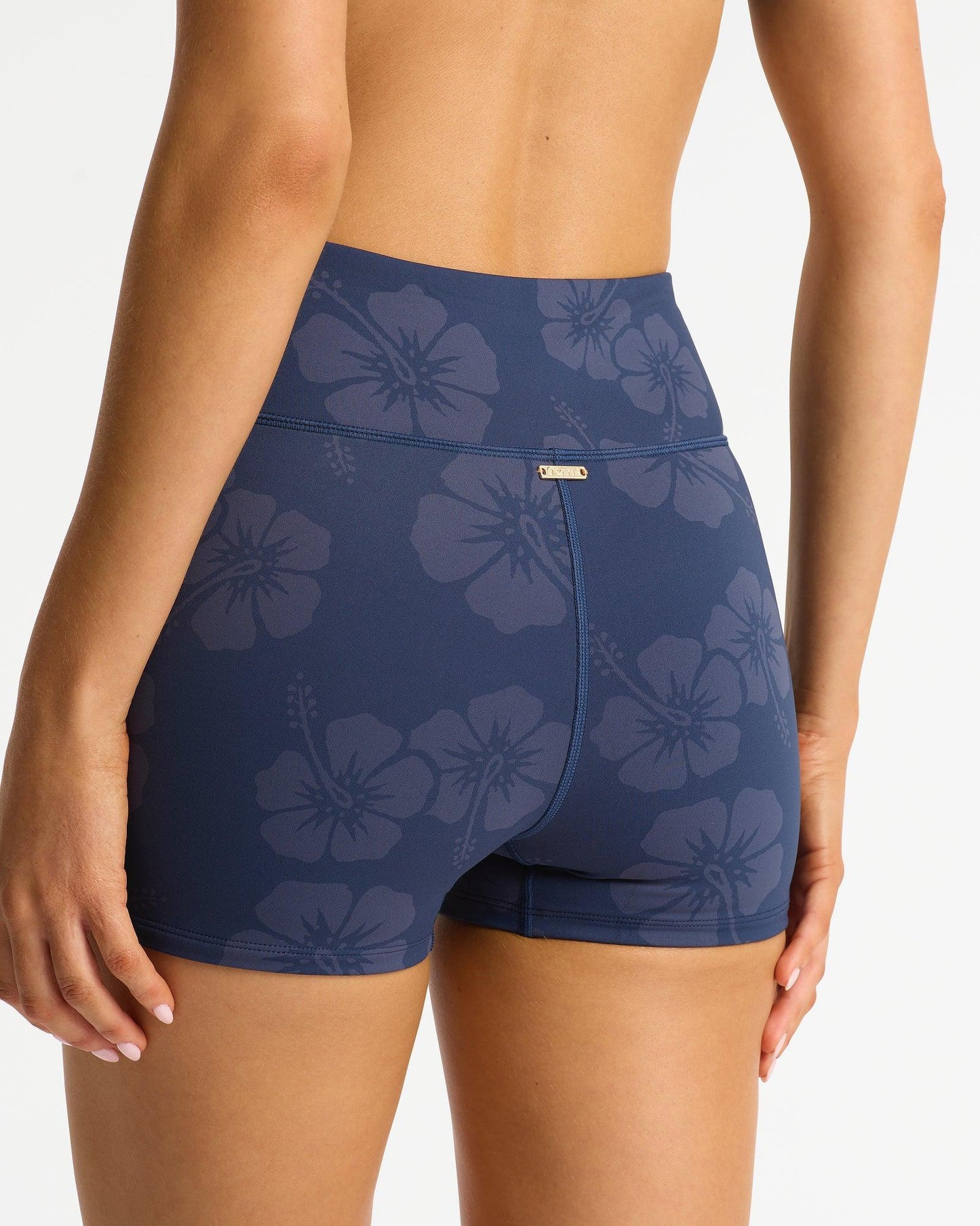 Active Swim Short - Tonal Hibiscus Navy