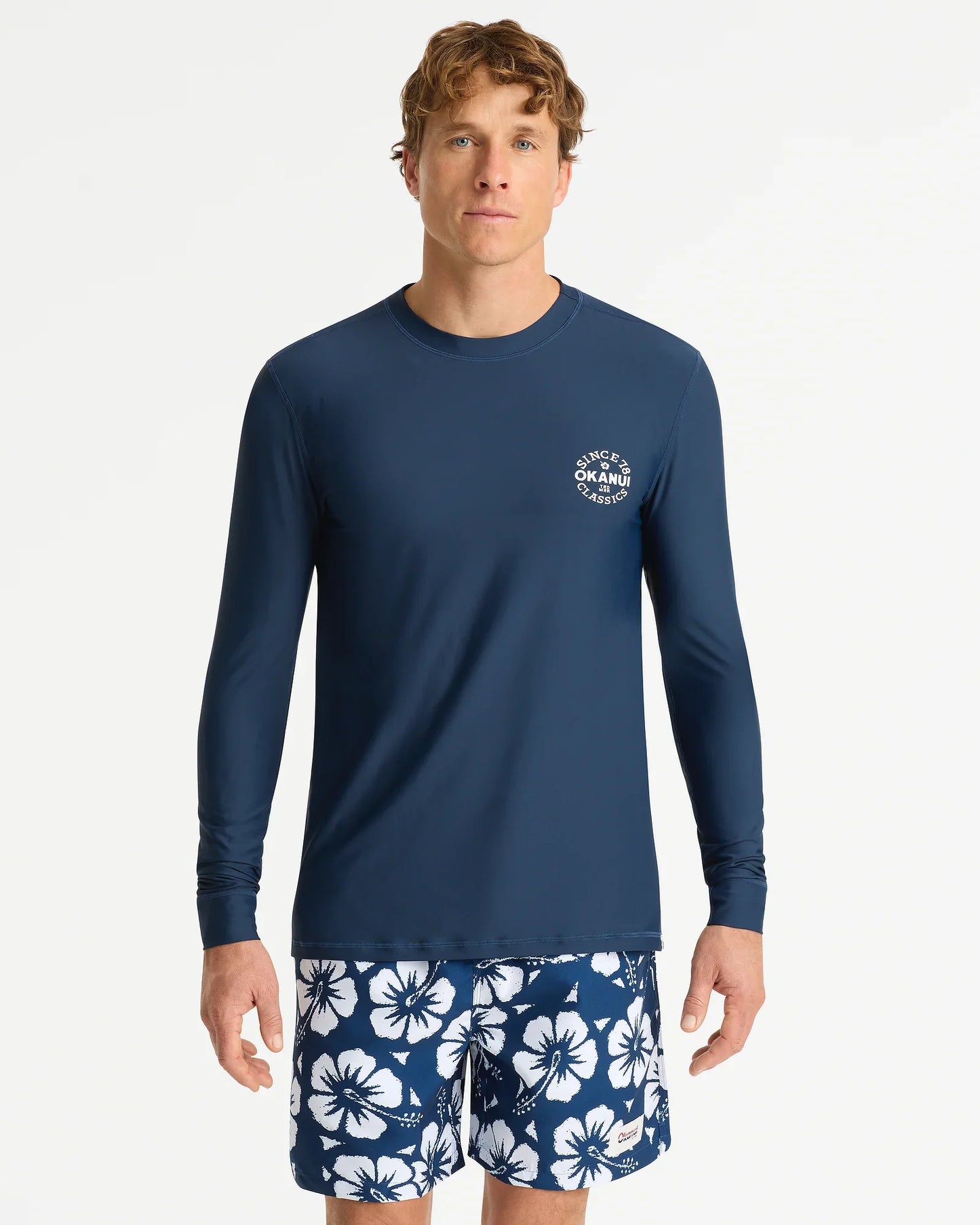 Mens Ikon Long Sleeve Rashie - Navy