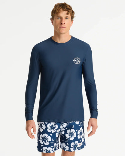 Mens Ikon Long Sleeve Rashie - Navy