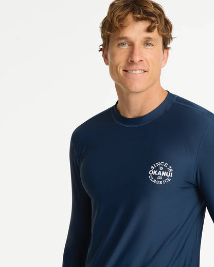 Mens Ikon Long Sleeve Rashie - Navy