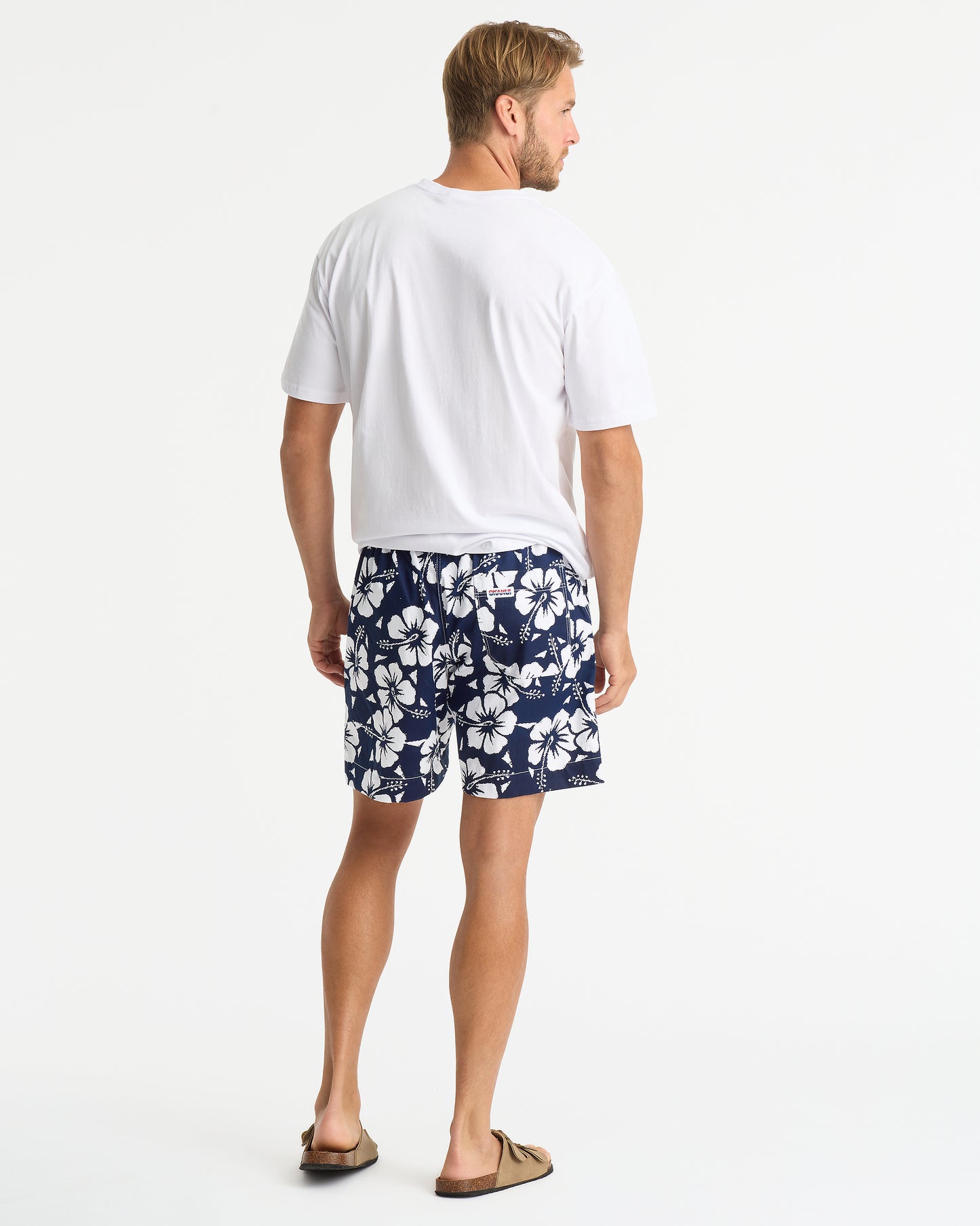 Mens - Classic Short Shorts - Hibiscus Navy