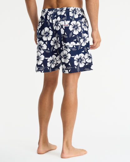 Mens - Classic Short Shorts - Hibiscus Navy