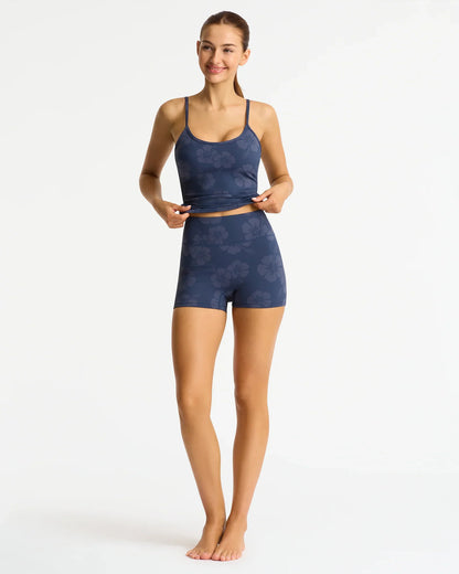 Active Swim Tank - Tonal Hibiscus Navy