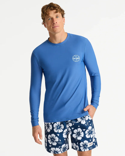 Mens Ikon Long Sleeve Rashie - Indigo