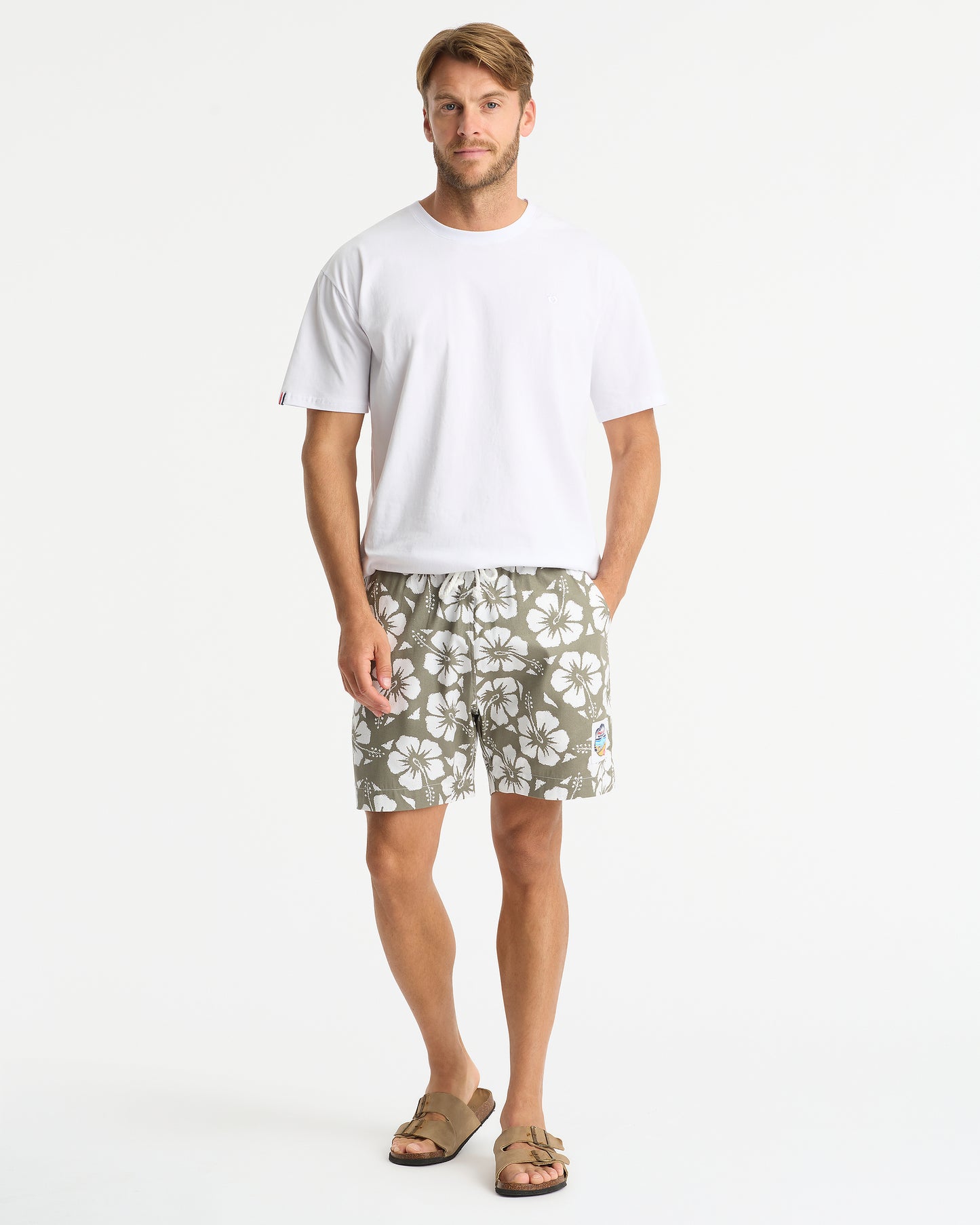 Mens - Classic Short Shorts - Hibiscus Olive