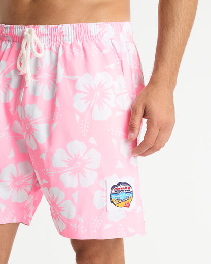 Mens - Classic Short Shorts - Hibiscus Pale Pink