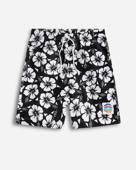 Mens - Classic Shorts - Hibiscus Black