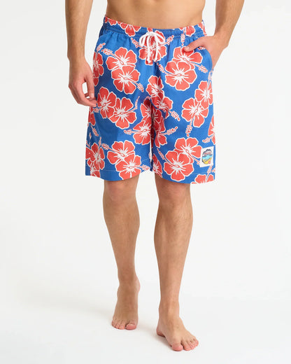 Mens Classic Short - Tri Colour Indigo Rose White