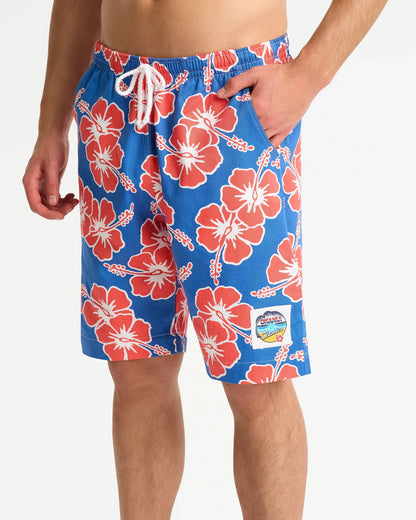 Mens Classic Short - Tri Colour Indigo Rose White