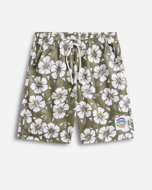 Mens - Classic Shorts - Hibiscus Olive