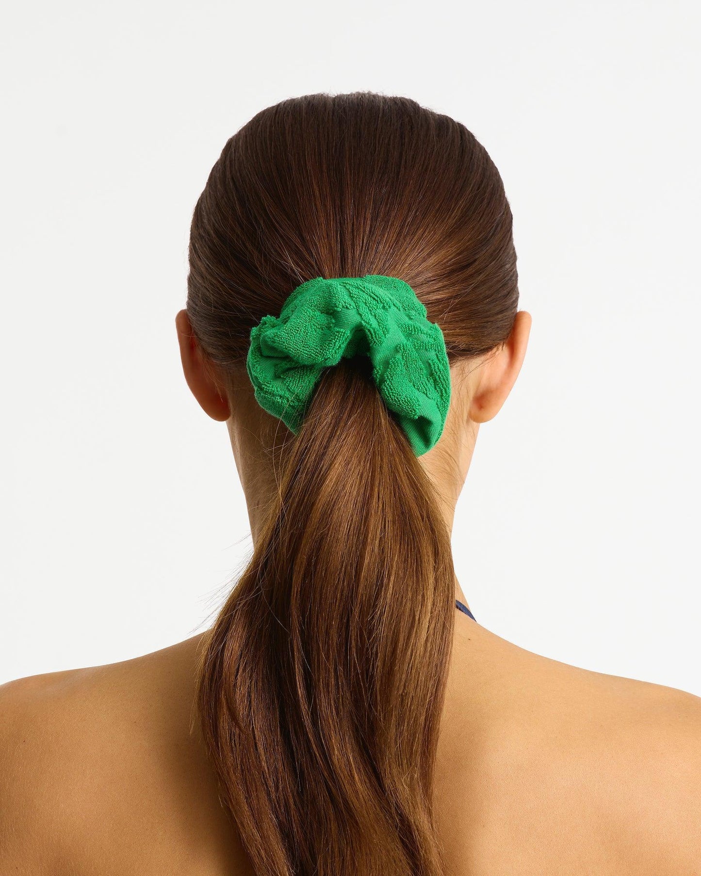Weekend Terry Scrunchie - Hibiscus Emerald
