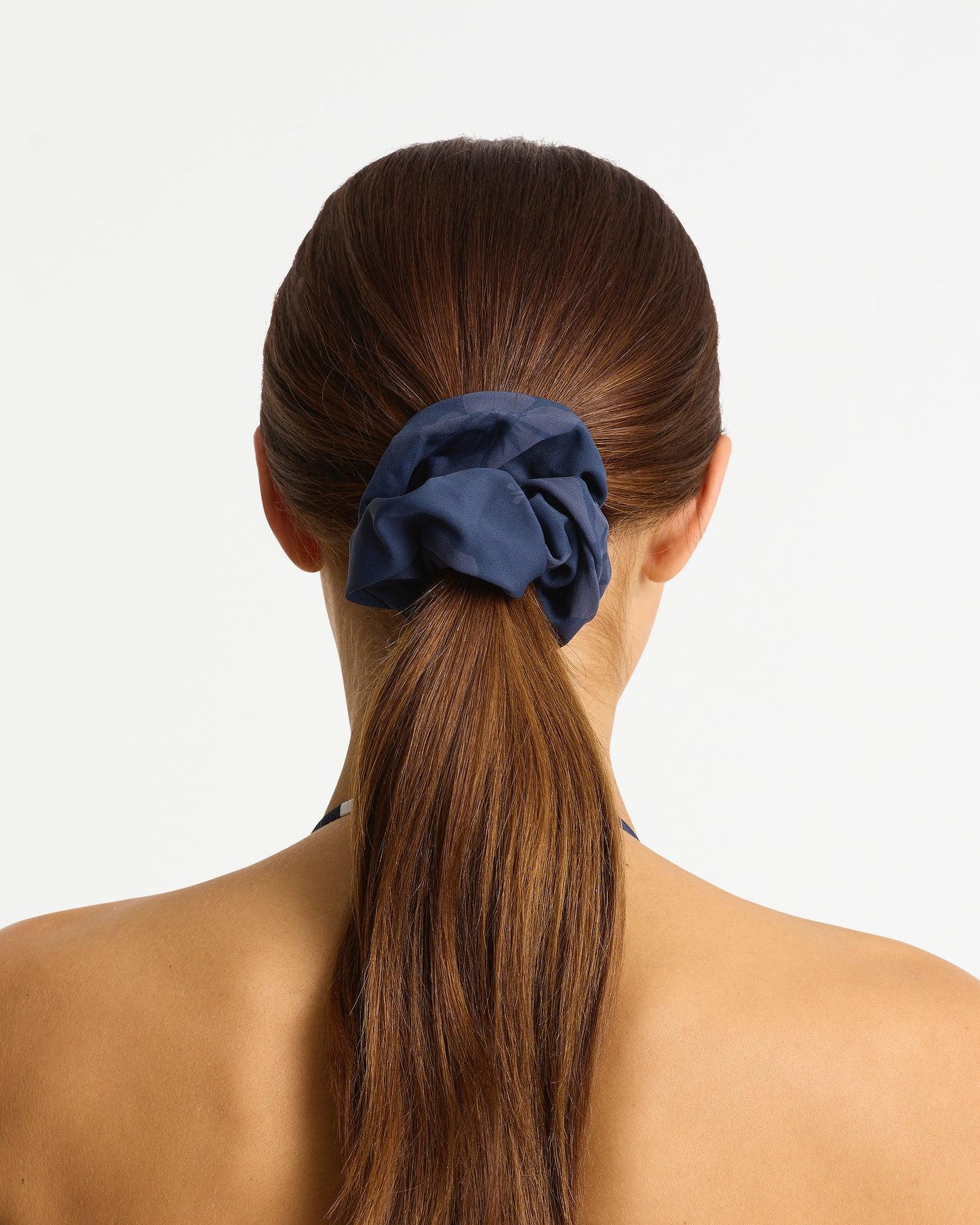 Scrunchie - Tonal Hibiscus Navy