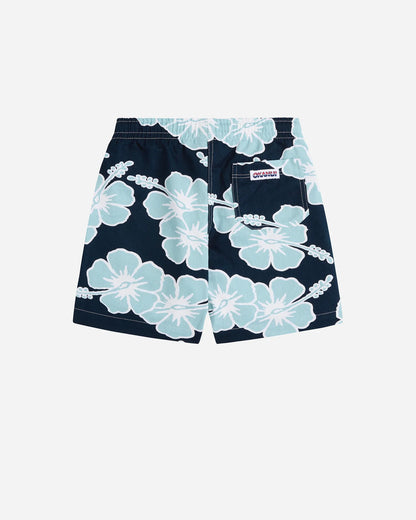Boys Classic Short - Tri Colour Navy Blue White