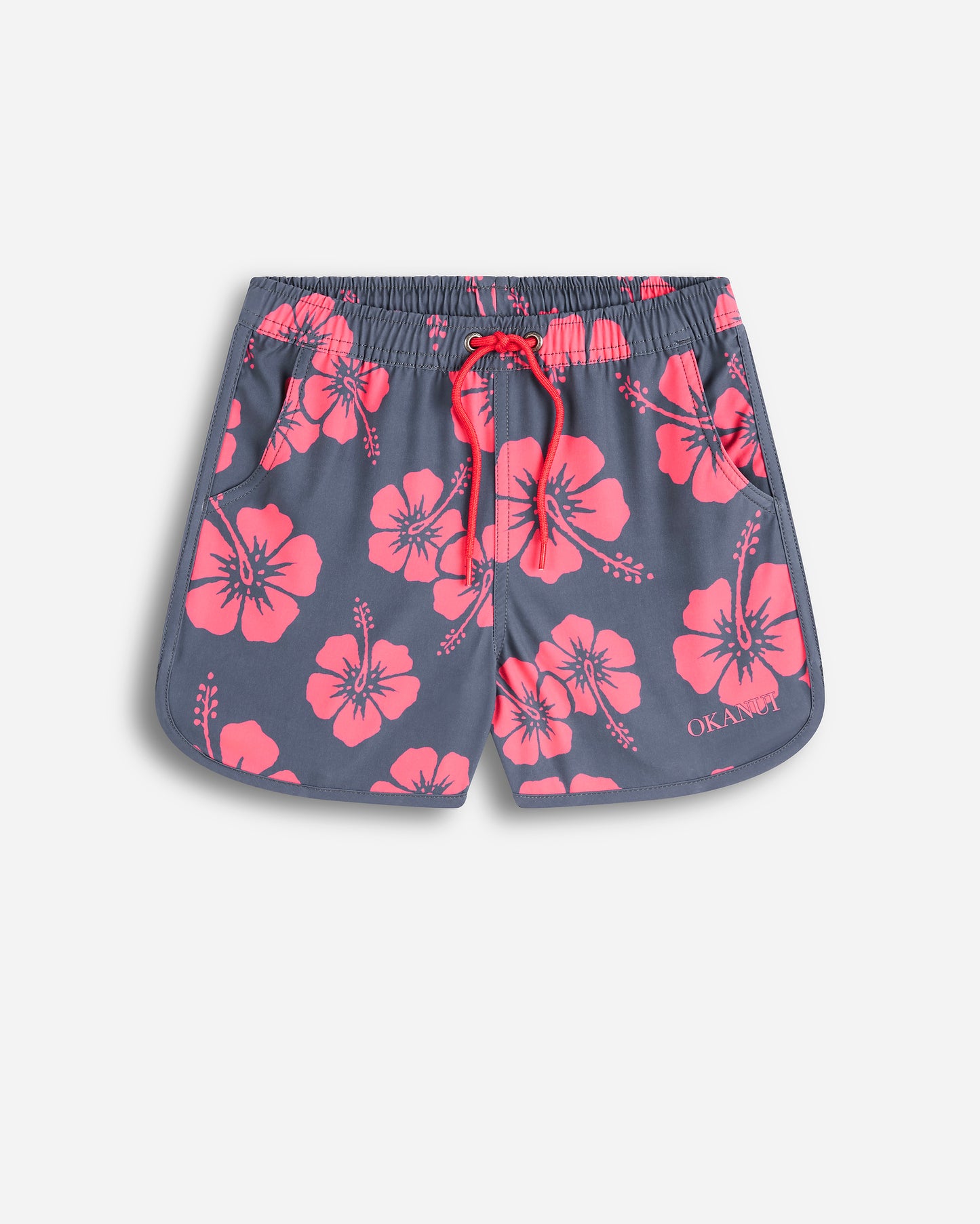 Girls - Swim Short - Hibiscus Iron Pink